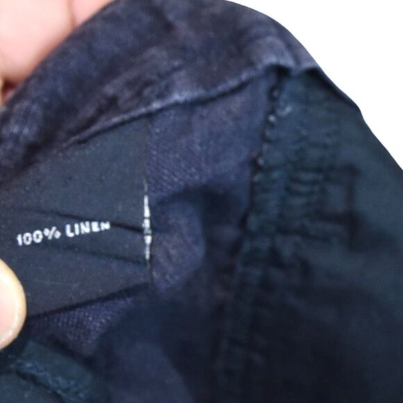 Nautica Explorer Navy 100% Linen Pants XXL Loose Coastal Resort Minimalist - Picture 10 of 10